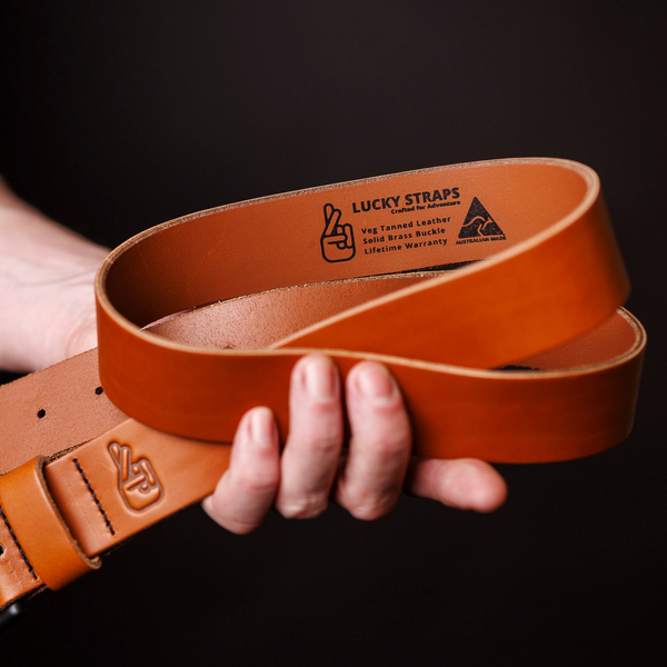 Adventure Leather Belt - Tan Brass