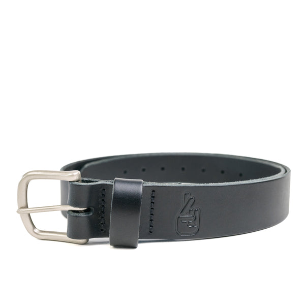 Adventure Leather Belt - Black Brass
