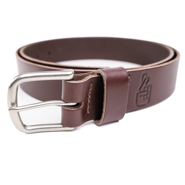 Adventure Leather Belt - Cognac Brass