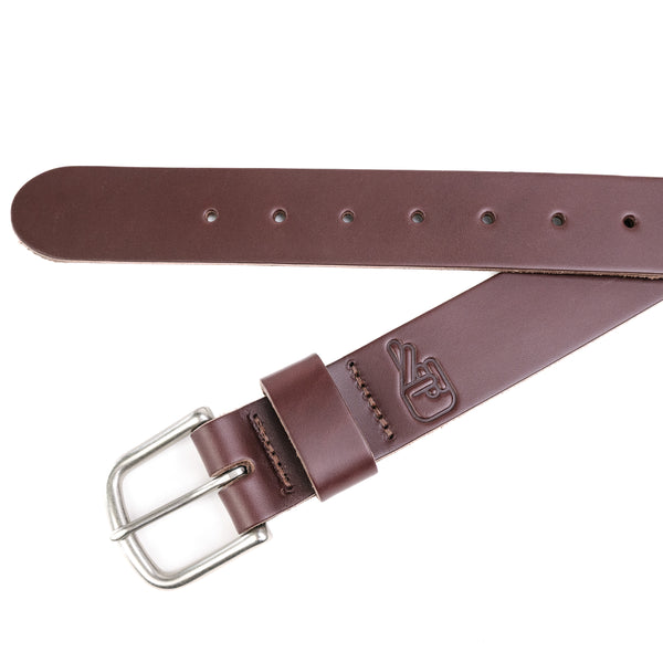Adventure Leather Belt - Cognac Brass