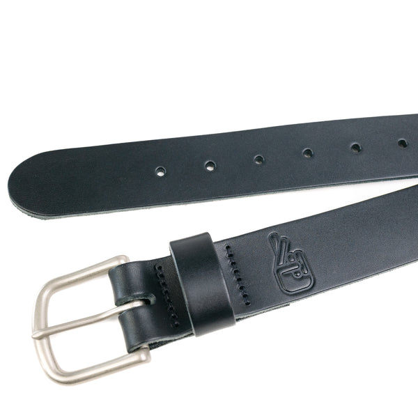 Adventure Leather Belt - Black Brass