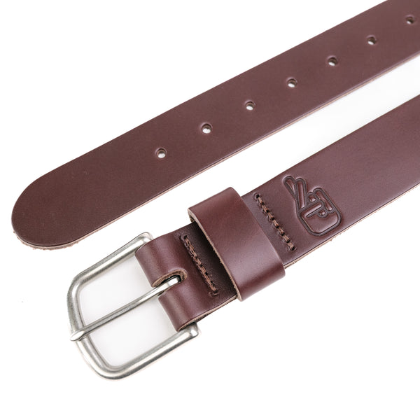 Adventure Leather Belt - Cognac Brass