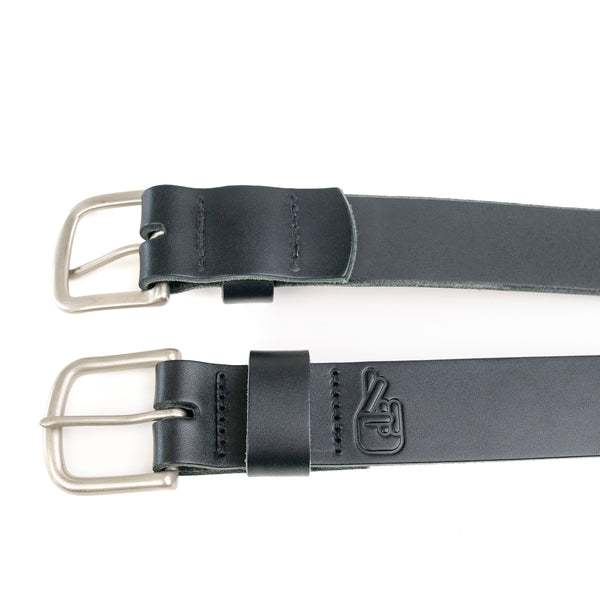 Adventure Leather Belt - Black Brass