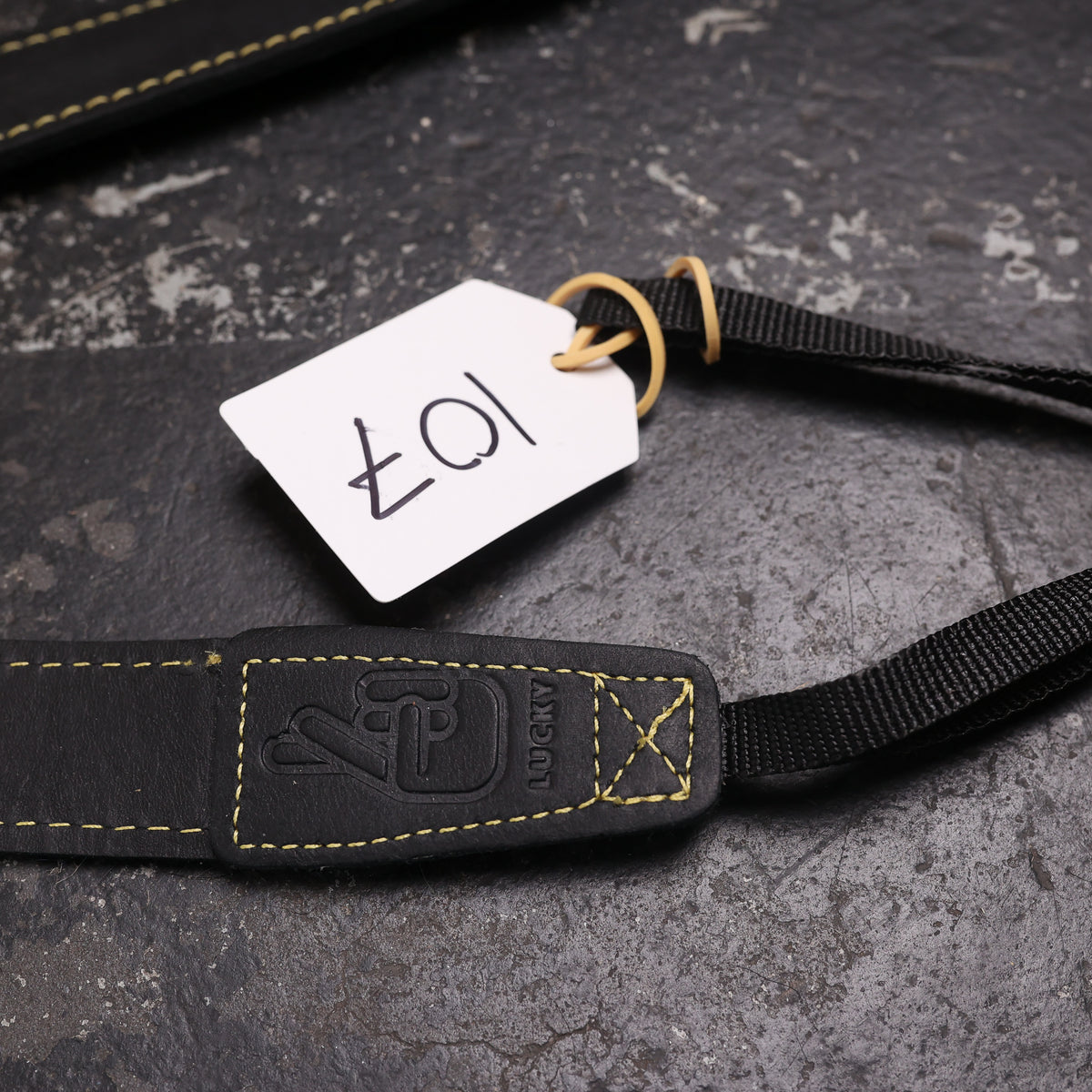 Slim 30 Matt Black (gold stitching) Regular Length Quick Release 107