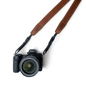 Lucky Straps Slim 30 Camera Strap in Antique Brown Leather