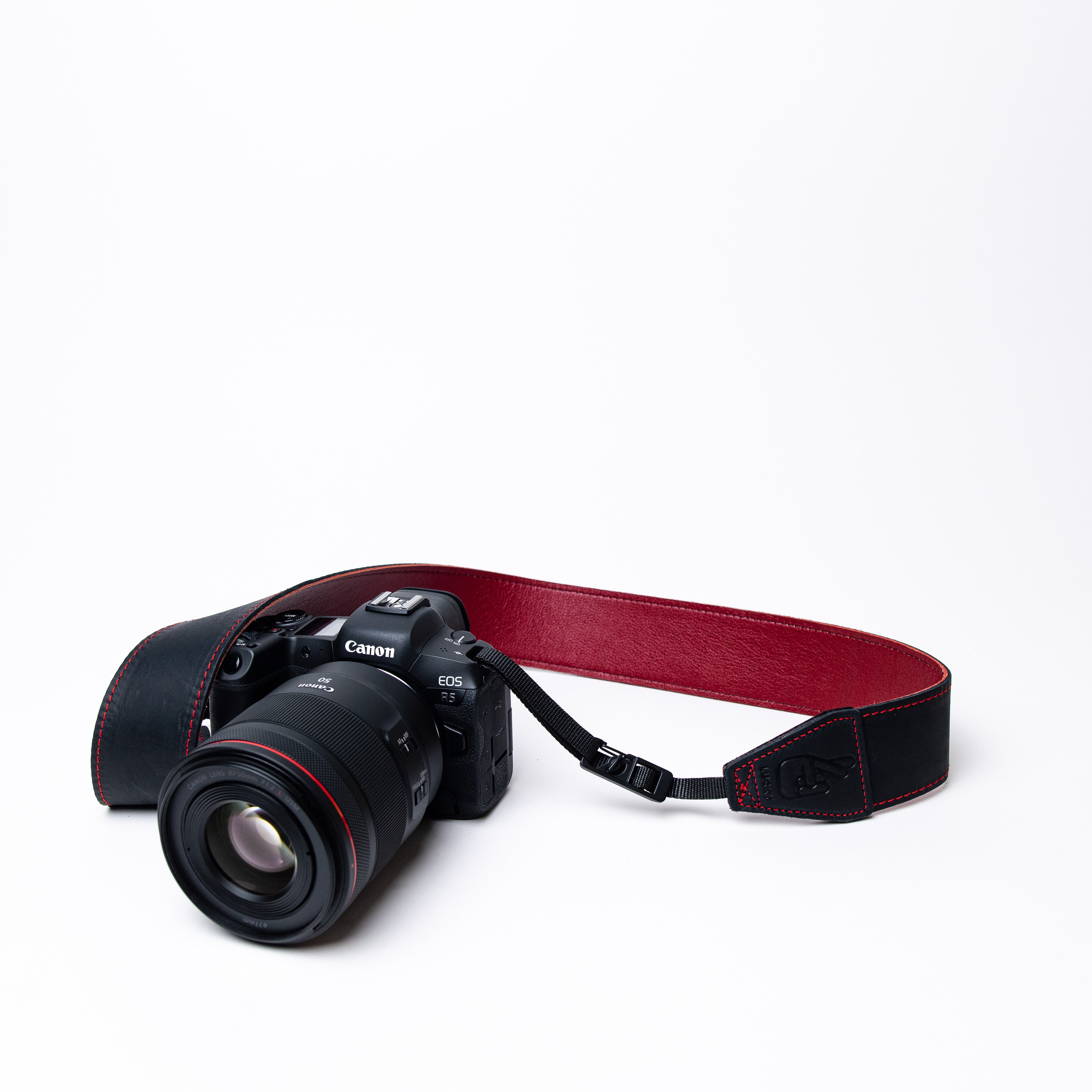 Vintage Black and Wine Leather Camera Straps