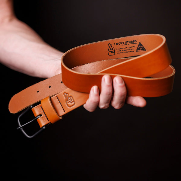 ADVENTURE LEATHER BELT - TAN