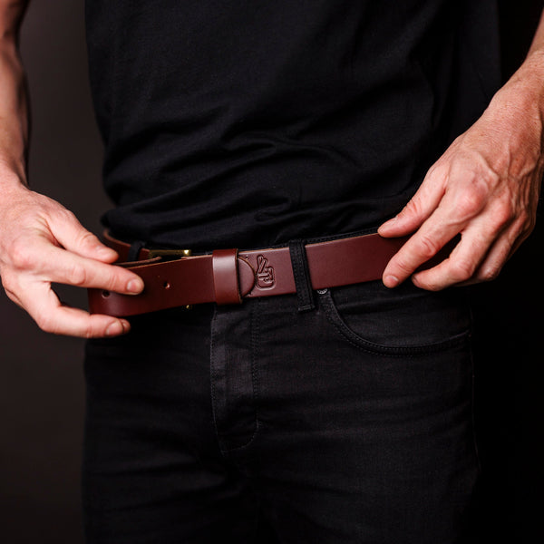 Adventure Leather Belt - Cognac