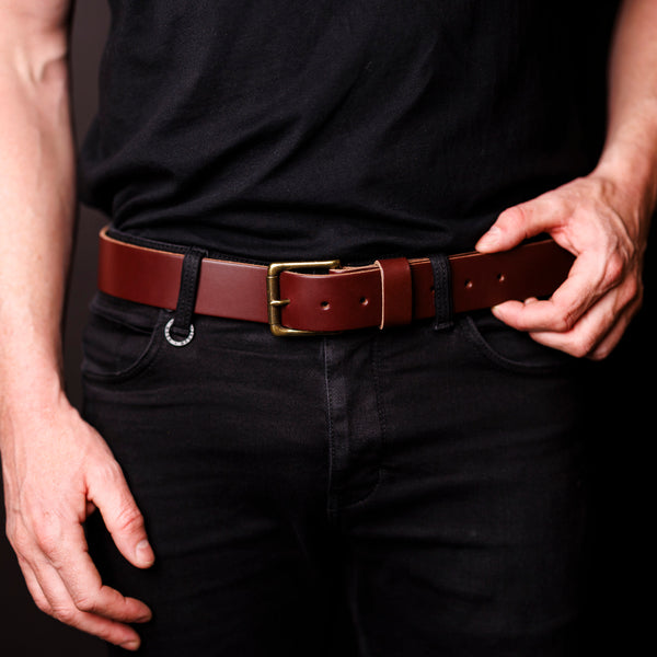 Adventure Leather Belt - Cognac