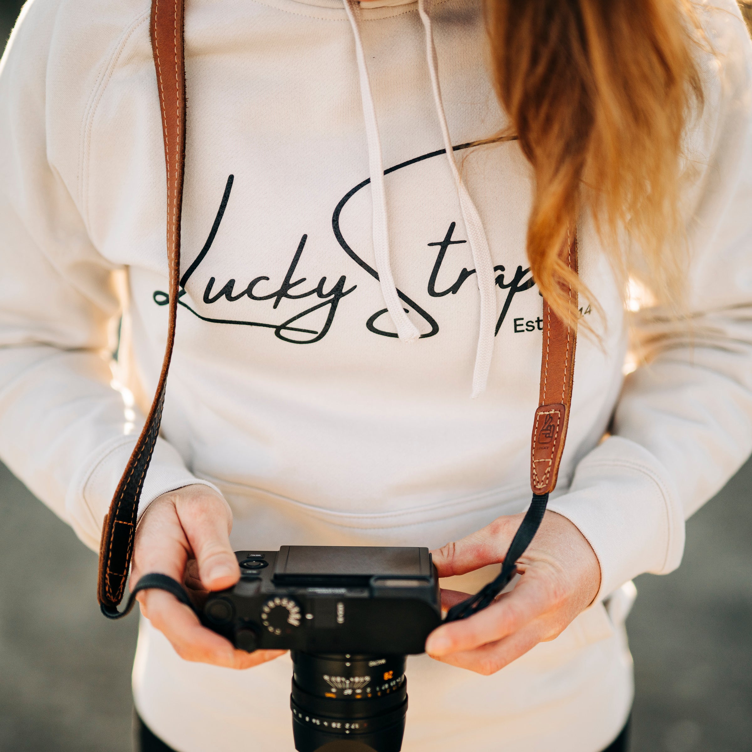 Lucky Straps Hoodie - Bone/Black