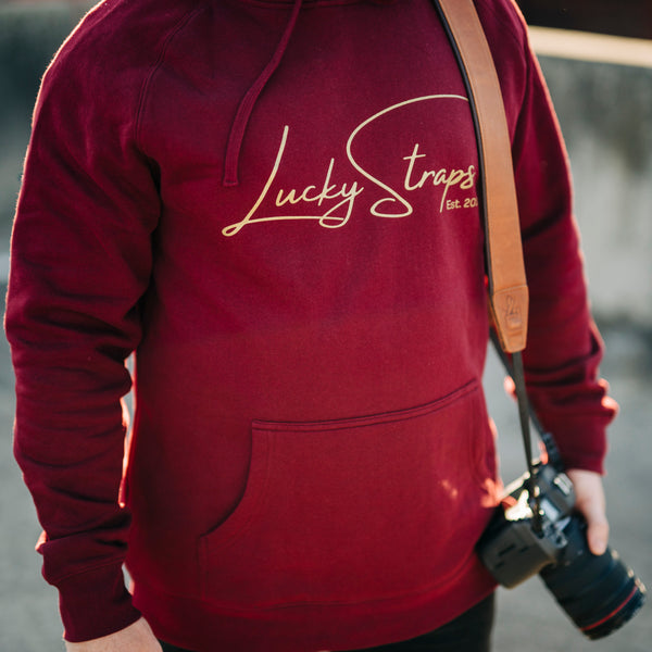 Lucky Straps Hoodie - Burgundy/Gold