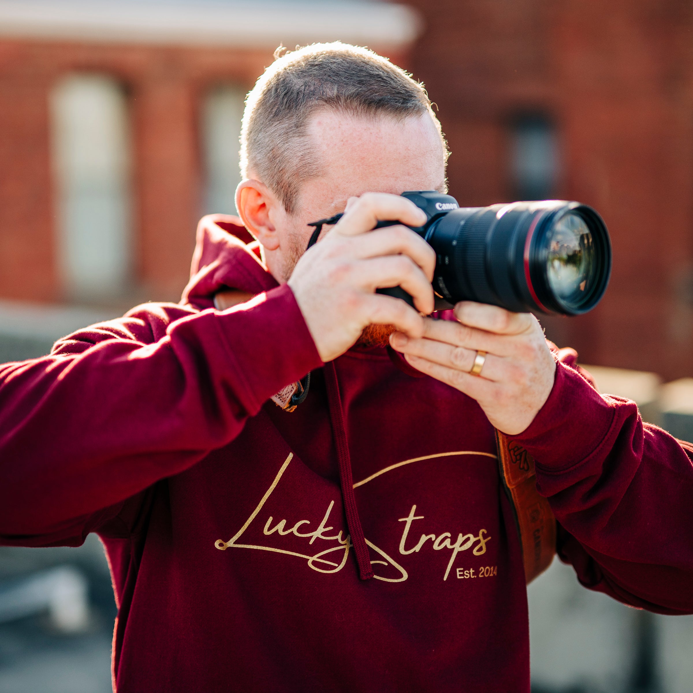 Lucky Straps Hoodie - Burgundy/Gold