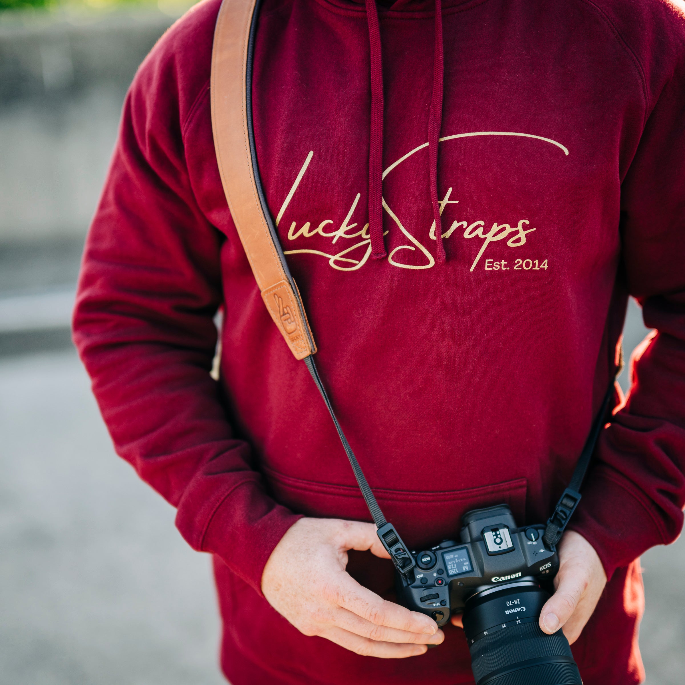 Lucky Straps Hoodie - Burgundy/Gold