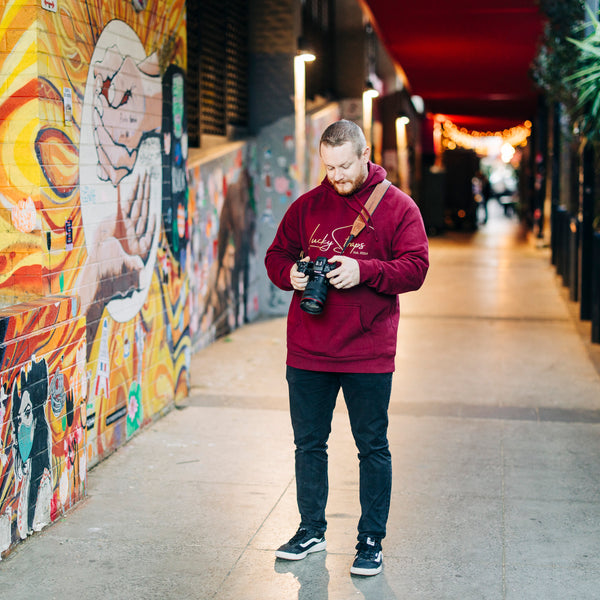 Lucky Straps Hoodie - Burgundy/Gold