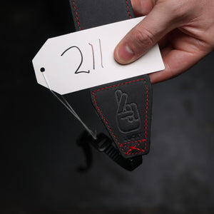 Standard 53 Matt Black (red stitching) Long Length Traditional 211