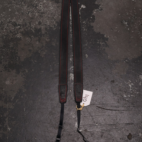 Slim 30 Matt Black (red Stitching) Long Length Traditional Ends 140