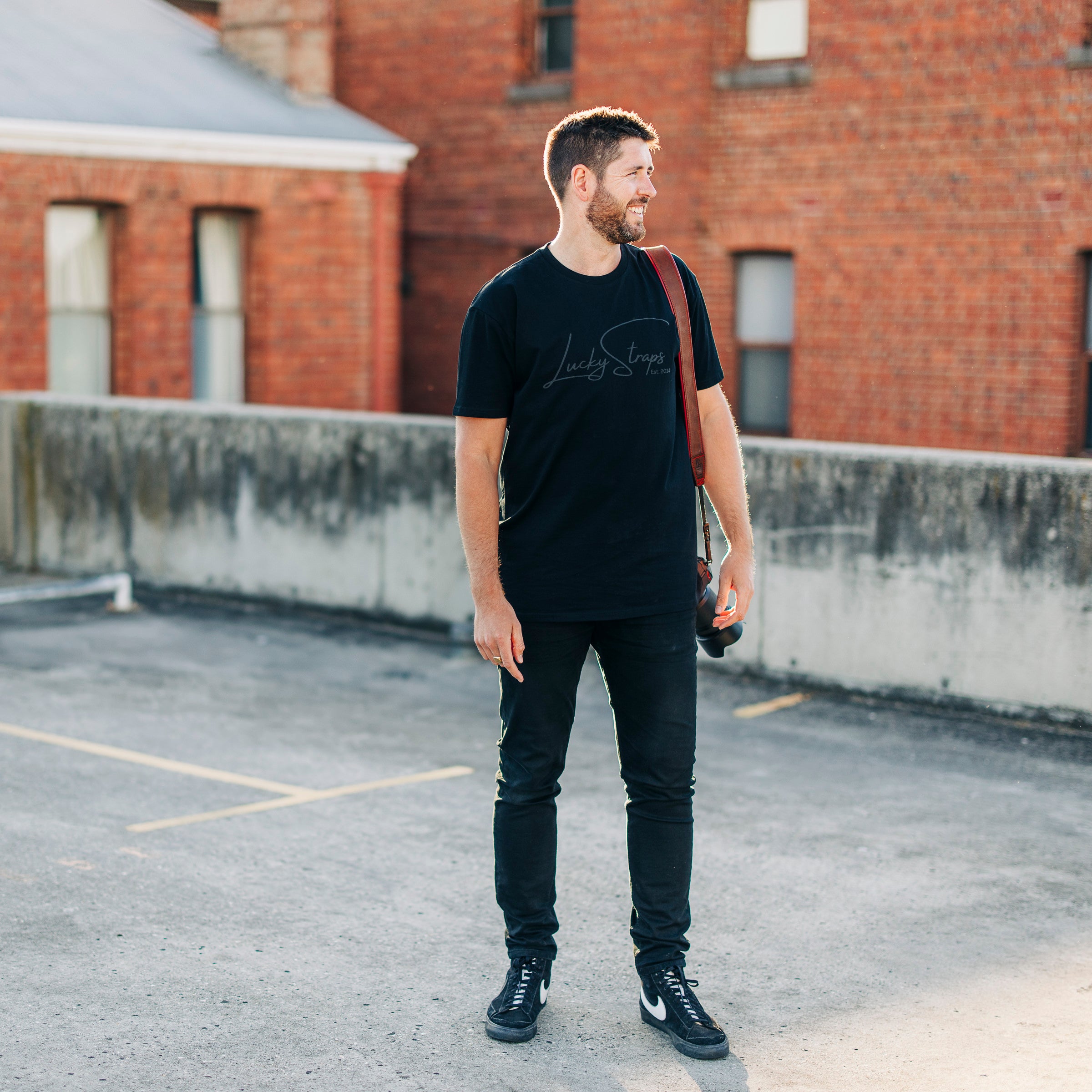 Lucky Straps Tee - Black/Black