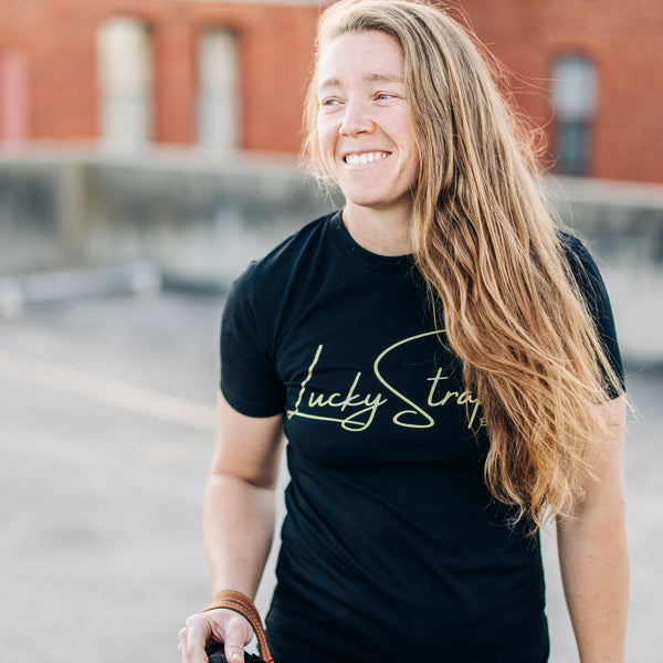 Lucky Straps Tee - Black/Gold