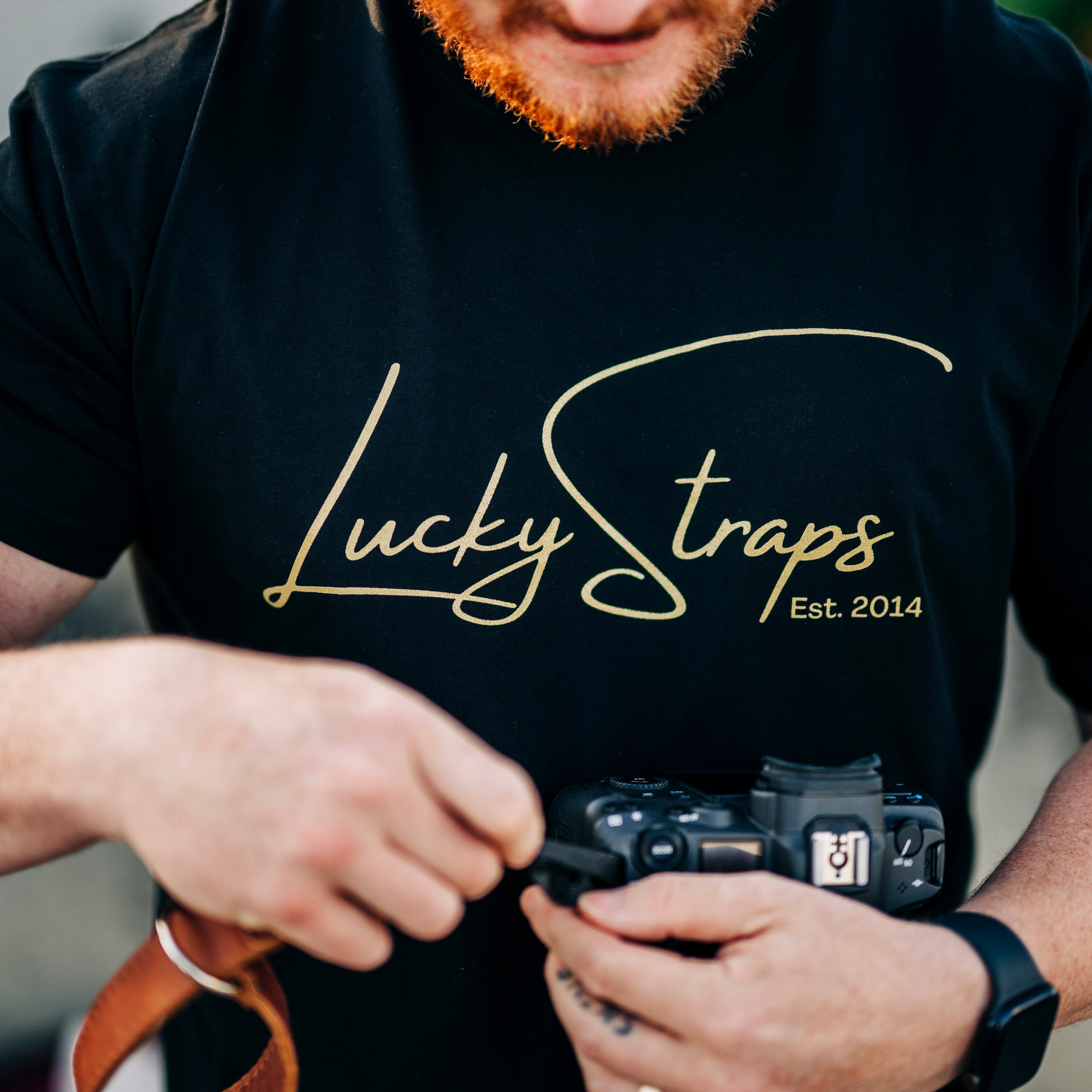 Lucky Straps Tee - Black/Gold