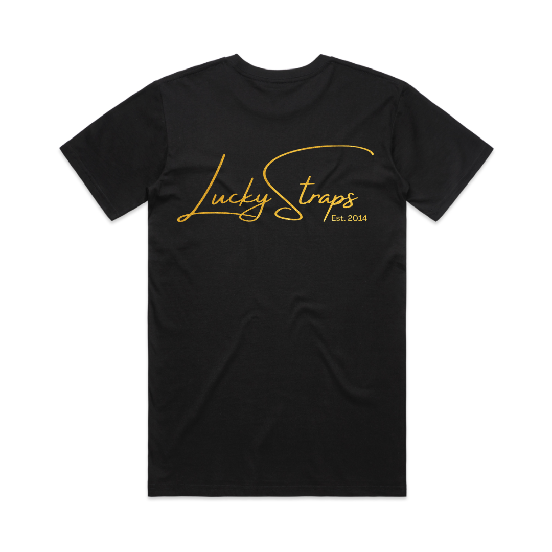 Lucky Straps Tee - Black/Gold