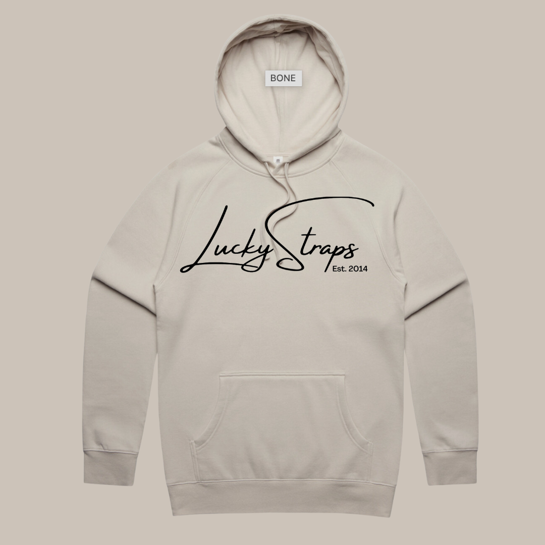 Lucky Straps Hoodie - Bone/Black