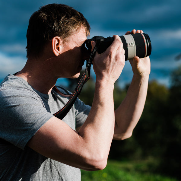 Classic 40 Camera Strap - Vintage Black/Wine