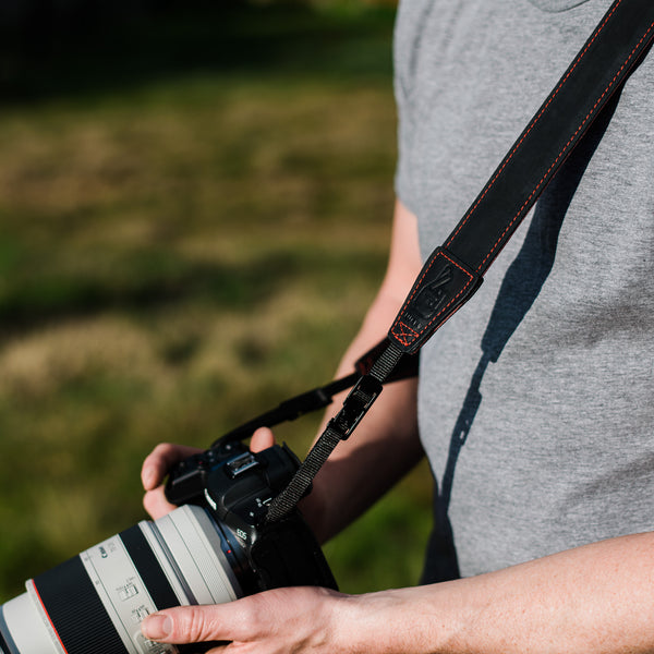 Classic 40 Camera Strap - Vintage Black/Wine