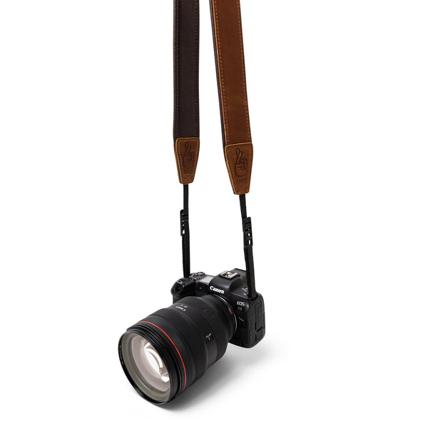 Deluxe 45 Padded Camera Strap - Chestnut Brown