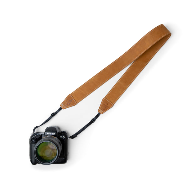 Lucky Straps Standard 53 Desert Tan Leather Camera Strap with Quick Release Australian Made