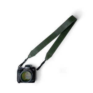 Green Leather Camera Strap Personalised Gift for Photographers by Lucky StrapsStandard 53 - Olive Green