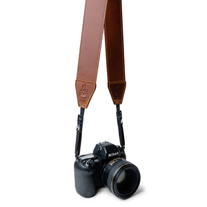 Quick Release Leather Camera Strap in Classic Brown LeatherStandard 53 - Classic Chestnut Brown